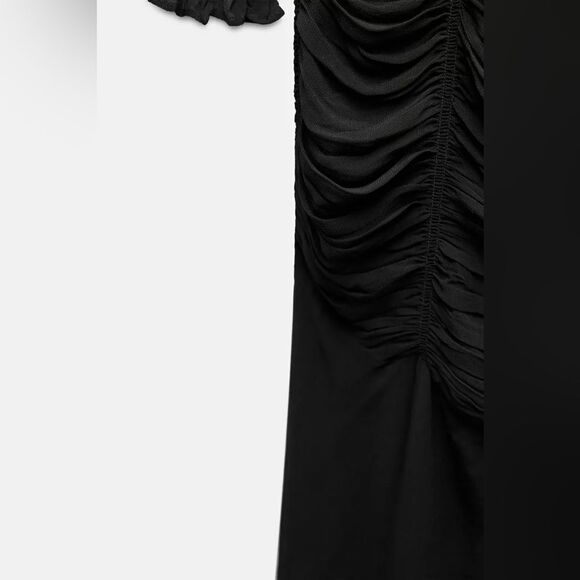 ZARA RUFFLED LONG DRESS ZW COLLECTION - Picture 9 of 11